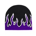 thumbnail image 1 of Thick Warm Ear Protection Beanie Hat Men Winter Flame Print Riding Knitted Hat Costume Accessories, 1 of 5