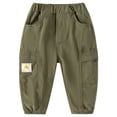 thumbnail image 4 of Gyexs Toddler Boys Jogger Pants Uniform Pants with Pockets Elastic Waist Casual Pants for Kids, 4 of 8