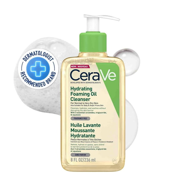 Limpiador de aceite CeraVe Hydrating 236 ml con 3 ceramidas esenciales