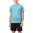 thumbnail image 6 of Boys Athletic Shorts Set 2 Piece Summer Clothes Outfit with Graphic Tee and Boys Basketball Shorts for Active Kids Casual Sports Suit, 6 of 6