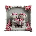 thumbnail image 3 of Christmas Decorative Pillow Covers 18x18" Red Christmas Pillow Cover Holiday Snowman Decoration Comfortable & Breathable Pillow Covers, 3 of 7