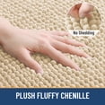 thumbnail image 5 of Smiry Chenille Bathroom Rugs 24x16, Rubber Backing Washable Bath Mats for Bathroom Floor, Beige, 5 of 9