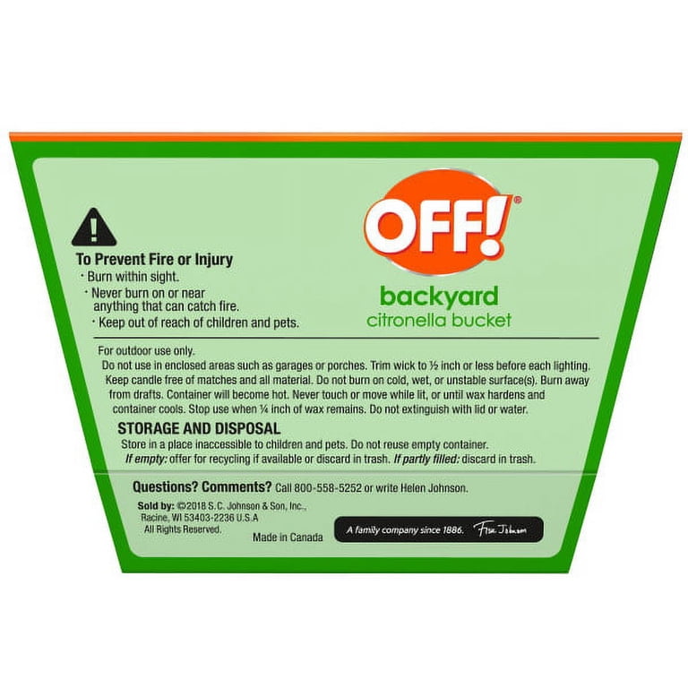 OFF! Backyard Citronella Scented Candle Bucket 18oz photo 4