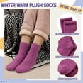 thumbnail image 5 of Women's Winter Warm Snow Socks Solid Color Soft Fluffy Bed Socks Ladies Home Floor Slipper Plush Thicken Coral Fleece Warmer, 5 of 9