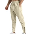 thumbnail image 2 of MXALUOB Men's Running Pants Ankle Zipper Tapered Jogger Pant Elastic Waist Athletic Trousers with Zip Pockets for Training Fitness, 2 of 7