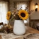 thumbnail image 2 of Jarrón de plástico para flores secas Pampas White de 25 cm de alto, jarrón decorativo para mesa de centro, mesa de comedor, escritorio de oficina o estante, ligero e irrompible, decoración para el, 2 of 6