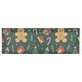 thumbnail image 6 of Yayeee Kitchen Valance Rod Pocket 54" x 18" Living Room Window Curtain, Brown Christmas Gingerbread, 6 of 6
