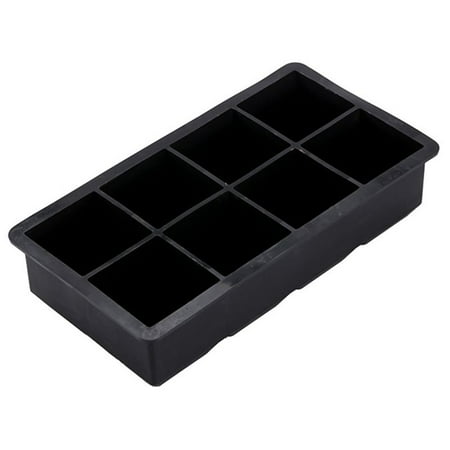 

AkoaDa Ice Cube Trays Square Silicone Ice Cube Mold Ice Tray Freezer Ice Jelly Pudding Maker Mold Bar Kitchen Tool(Black)