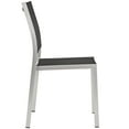 thumbnail image 3 of Modern Contemporary Urban Design Outdoor Patio Balcony Dining Chair ( Set of 2), Black, Aluminum, 3 of 4