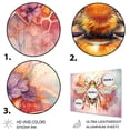 thumbnail image 3 of Designart "Bee Among Flowers I" Animals Metal Art Living Room, 3 of 5