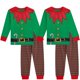 thumbnail image 1 of Dos conjuntos de pijamas de Navidad para niños, pijamas para niños pequeños, elfo, Papá Noel, Cosplay, ropa de dormir de Navidad para niños y niñas, pijamas de Año Nuevo, 1 of 4