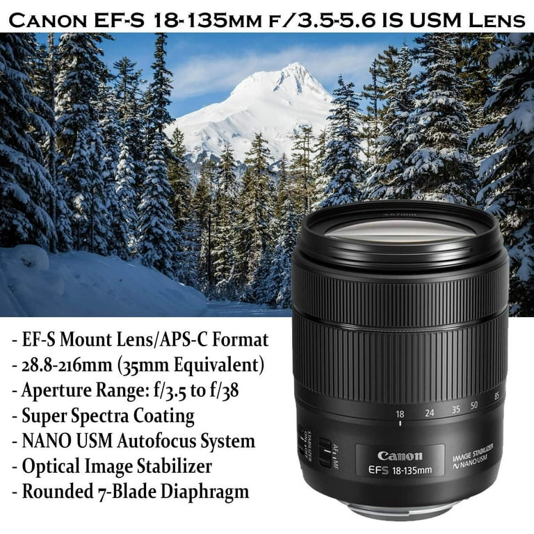 Cámara Canon 90D con Lente 18-135mm IS USM