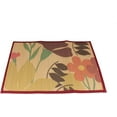 thumbnail image 2 of BambooMN Premium Bamboo Slats Placemat with Fabric Border - Floral Print - 12" x 17.5" - Tropical Flower, 4 pcs, 2 of 4