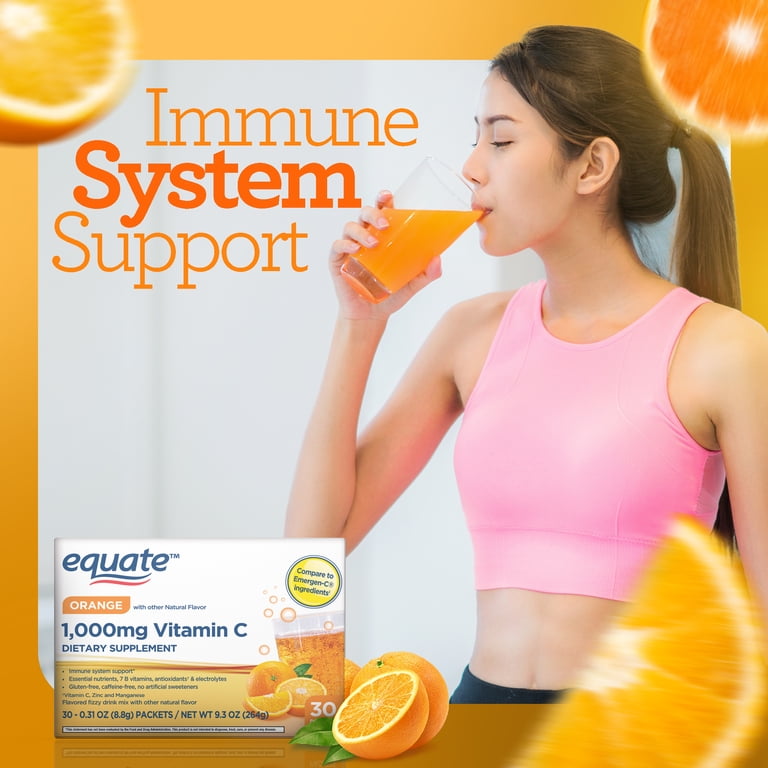 Equate Vitamin C 1000mg Powder Drink Mix, Orange photo 7
