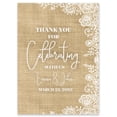 thumbnail image 1 of Darling Souvenir MADE WITH LOVE Custom Thank You For Celebrating With UsBurlapWelcomeSignIdeal For Celebration - 18x12, 1 of 5