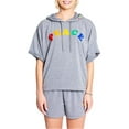 thumbnail image 4 of P.J. Salvage Womens Peace Pajama Sweatshirt Top, Grey, Small, 4 of 4