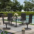 thumbnail image 5 of POTEBAN High Back Outdoor Dining Chairs Set of 4, All Weather Swivel Patio Chairs, Breathable Garden Outdoor Furniture for Backyard Deck，Black, 5 of 9