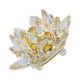 thumbnail image 1 of Yuarrent Cristal Flor de loto Piedras naturales Pisapapeles Cristales Colección de flores Adornos Recuerdos de boda Amarillo Type3 NO3, 1 of 1
