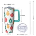 thumbnail image 2 of 30oz Merry Christmas Tumbler with Lid and Straw, Stainless Steel Cup with Handle Reindeer Travel Coffee Mug, Christmas Gifts, 2 of 5