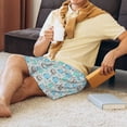 thumbnail image 6 of Bixox Men's Owl printed lightweight casual shorts, soft sleep shorts with pockets., 6 of 7