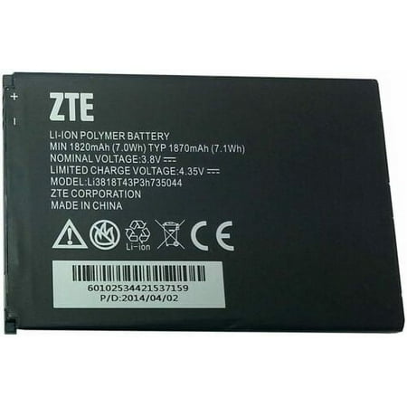 NEW ZTE Z740 AT&T OEM Li-ion Polymer Cell Phone Battery 3.8V 1820mAh 7.0Wh