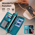thumbnail image 4 of Feishell for Samsung Galaxy S22 Ultra 5G Crossbody Wallet Case,PU Leather Lager Capacity Detachable Cover Magnetic Buckle Card Slots Zipper Pocket Stand Phone Case with Adjustable Shoulder Strap,Blue, 4 of 8