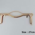 thumbnail image 4 of 27cm Concave Waist Embossed Lip Shape Hand Tote Handbag Iron Purse Frame Coin Bag Decorative Kiss Clasp Lock for Bag Making DIY Craft (Golden), 4 of 9