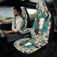 thumbnail image 2 of Xixirimido Breathable Car Seat Cover Set of 5 PU Leather Front Seats with Seat Belt & Console Covers Universal Fit Automotive Accessories, Elk Bone Boho Floral, 2 of 8