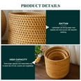 thumbnail image 3 of PAMINGONO Rattan Woven Basket Brown Imitated Rattan Home Storage Organizer, 3 of 8