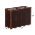 thumbnail image 5 of Vintiquewise Vintage-Style Decorative Wooden Display Suitcase Box Antique-Inspired Design with Faux Leather Trim Brass Hardware and Classic Trunk Detailing Ideal for Home Décor or Treasure Chest, 5 of 8