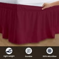 thumbnail image 3 of SGI Bedding 14 Inch Wrap Around Bed Skirt | Microfiber Bed Skirt | Olympic Queen, Burgundy, 3 of 4