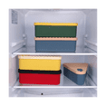 thumbnail image 4 of Contenedor de almacenamiento de sobras de pizza, caja organizadora de pizza, ahorra espacio, contenedor de almacenamiento de pizza reutilizable de silicona, azul, 4 of 8