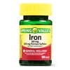 Spring Valley Iron Supplement Tablets, 65 mg, 100 Ct