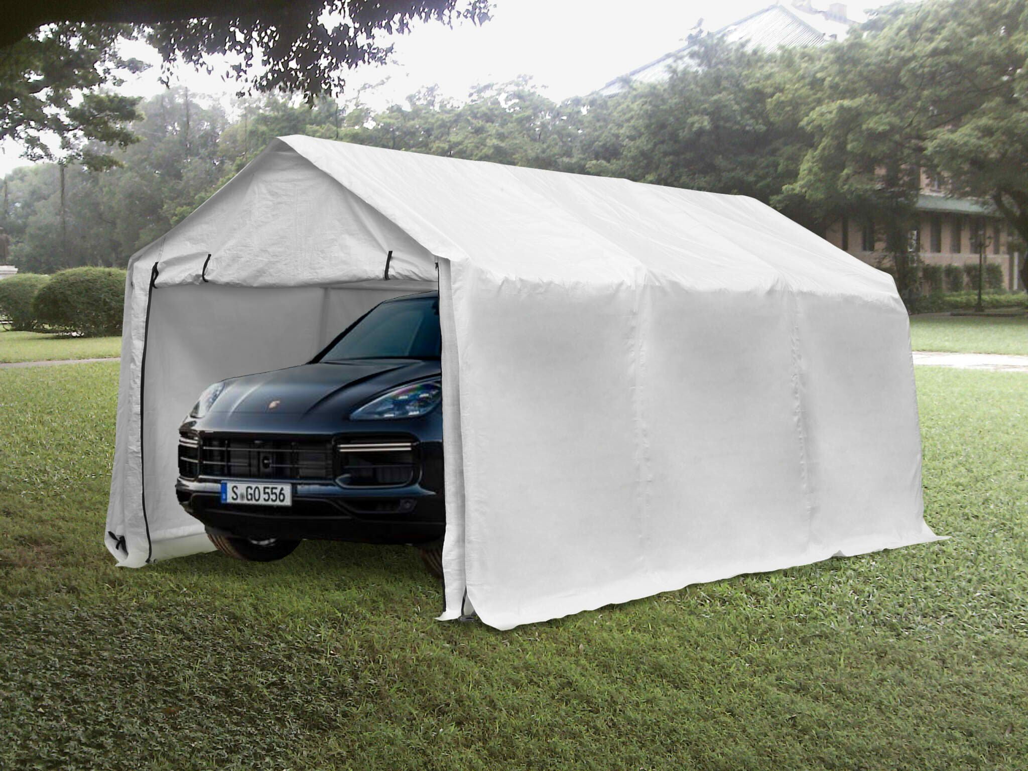 Ainfox 17x10ft Heavy Duty Enclosed Carport Canopy with Sidewalls Waterproof Garage Car Shelter