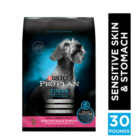 Purina Pro Plan Sensitive Stomach Small Breed Dry Dog Food, FOCUS Sensitive Skin & Stomach Salmon - 30 lb. (Best Food For Reducing Stomach Fat)