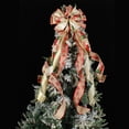 thumbnail image 1 of 3 piezas de lazos para la parte superior del árbol de Navidad, lazos para coronas de Navidad para decoraciones navideñas hechas a mano para fiestas navideñas, 1 of 5