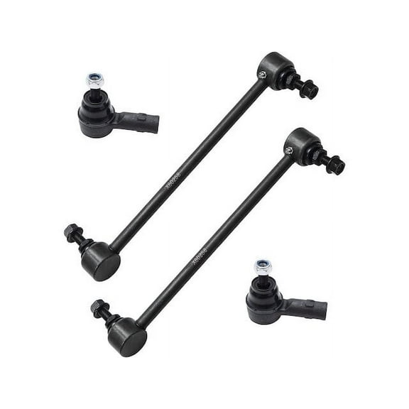 Front Tie Rod and Sway Bar Link Kit - Compatible with 2007 - 2019 Mitsubishi Outlander 2008 2009 2010 2011 2012 2013 2014 2015 2016 2017 2018