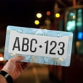 thumbnail image 4 of 1 Pcs Blue and Gold Abstract Marble License Plate Frame,License Plate Cover for Car Decorative Parts,Aluminum License Plate Bracket Holder Rust-Proof for US Standard Car, 4 of 8