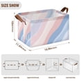 thumbnail image 7 of Yayeee Foldable Storage Basket for Shelves with Handles Waterproof Cloth Bins, Abstract Blue, 7 of 7