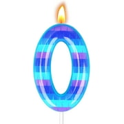 Video Game Birthday Candles, Number Candles for Birthday Party Cake Decoration Supplies (Number 0)