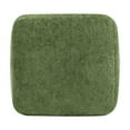 thumbnail image 4 of Jennifer Taylor Home Clyde 14" Tapered Square Upholstered Ottoman, Moss Green Fleeced Teddy, 4 of 7