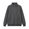 thumbnail image 3 of Cmfcve Women's Fleece Sweatshirts 1/4 Zip Collared Pullover Tops Fall Casual Daily Long Sleeve Shirts with Pockets, 3 of 8