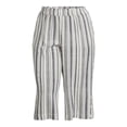 thumbnail image 5 of Just My Size Women's Plus Size Linen Blend Wide Leg Pull On Capri Pants, 21" Inseam, Sizes 1X-4X, 5 of 5
