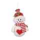 thumbnail image 2 of pstuiky Adornos navideños de ciervo colgante navideño de ciervo nevado adornos navideños con ambiente flocado decoraciones navideñas de reno para mesa., 2 of 6