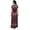 Maroon, variant on Bimba Women's Maroon Bohemian Drawstring Waist Dress Long Summer Wear Maxi-4