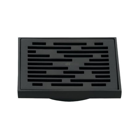 

Kingston Brass 4 in. Watercourse Transit Square Grid Shower Drain Matte Black