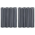 thumbnail image 1 of Unique Bargains 2pcs Blockout Small Window Curtain Panel Kitchen Curtain Grommet Tiers Valance, 1 of 10