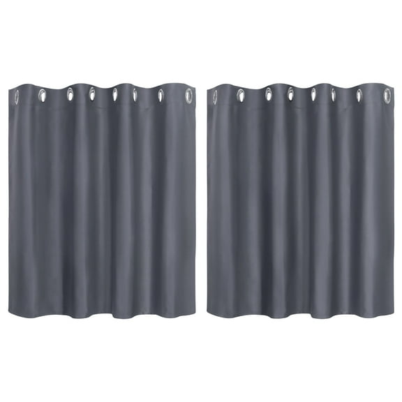 PiccoCasa Polyester Blackout Curtain Panel Set of 2, Gray 52 x 36 Inch