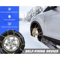 thumbnail image 2 of Snow-Chains Auto Fixing 1 Min Quick Fit Easy Installation Tire-Chains, Portable Reusable Universal Emergency Tire Traction Chain for Passenger Car, Pickup Trucks and SUV - Set of 2, 2 of 6