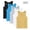 D Multicolor, variant on Boys Girls Sleeveless Undershirts, Breathable Round Neck Stretchable Summer Comfort Tank Tops 5 Pack Multicolor 8